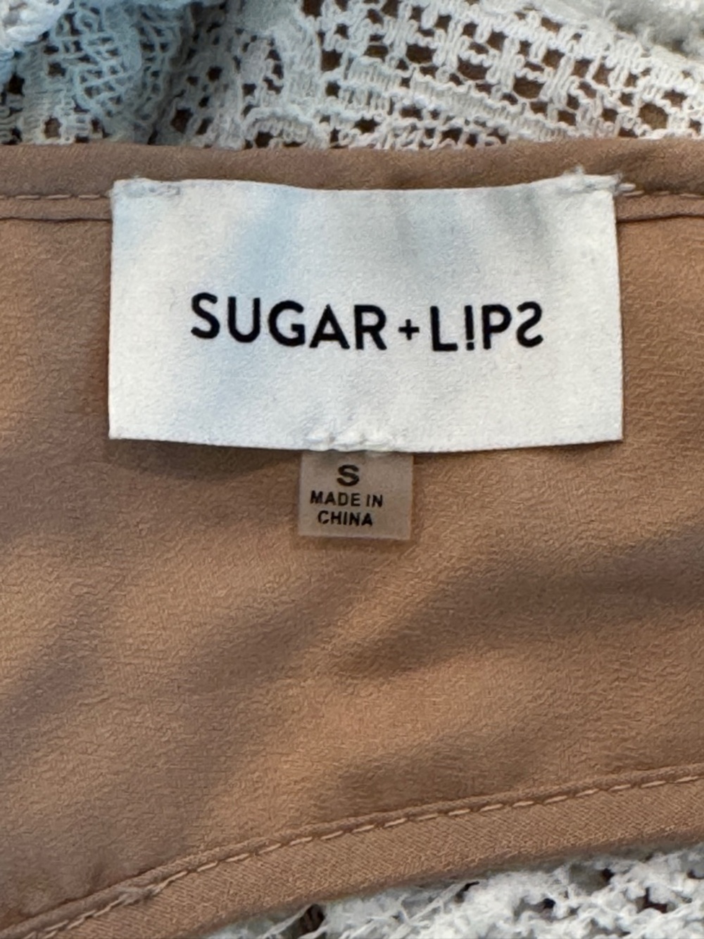 Sugar Lips Anthropologie Melissa Royal Lace Overlay Dress Ivory / Nude - Small - Picture 5 of 9